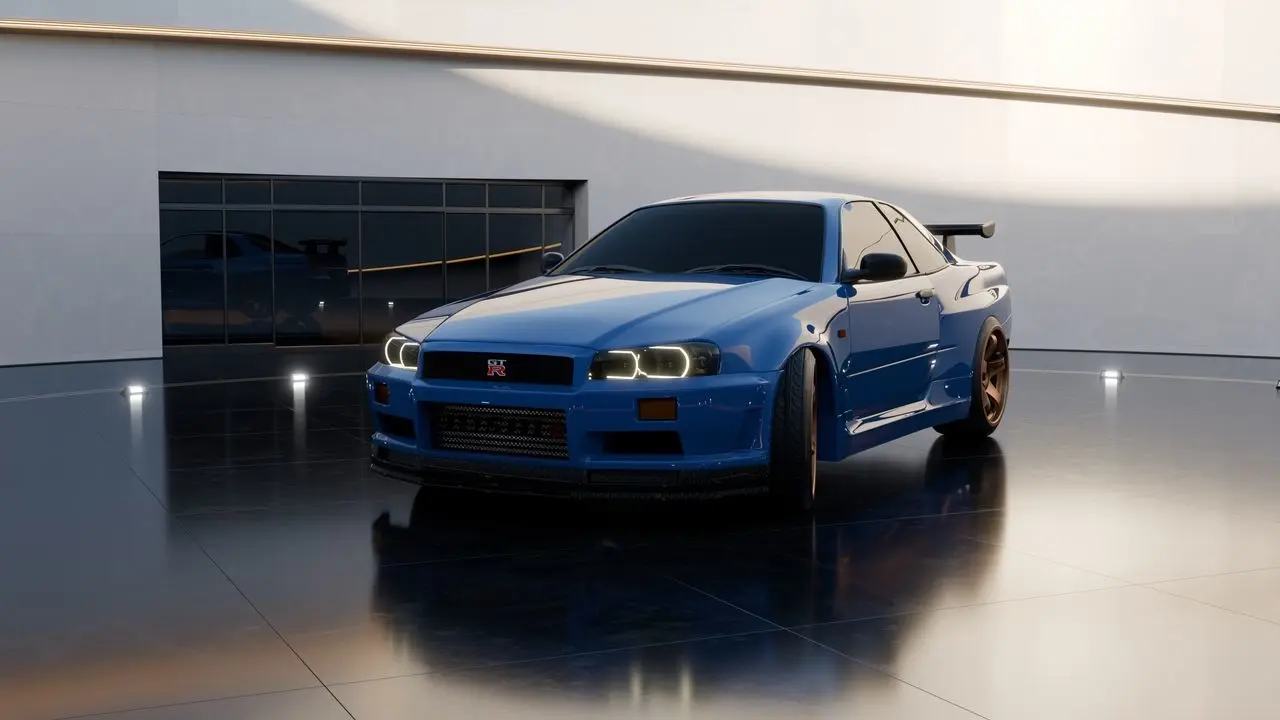 Original Nissan Skyline GT-R components preserved during restoration
